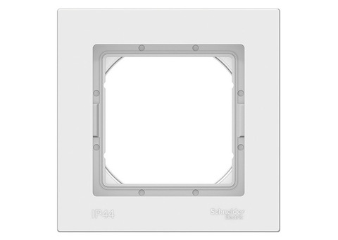 Рамка одноместная Schneider Electric AtlasDesign Aqua ATN440101 белая