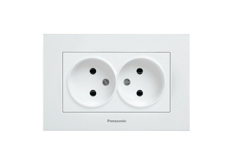 Розетка Panasonic Karre Plus WKTT02042WH-RES двухместная без заземления белая