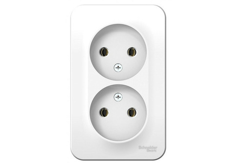 Розетка Schneider Electric Blanca BLNRA000201 двухместная без заземления белая