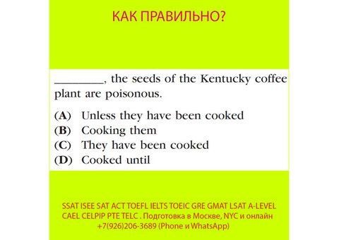 Курсы GRE GMAT LSAT SAT ACT преподаватель, репетитор из США