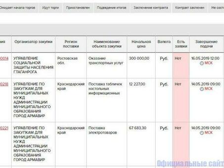 Закупки и тендеры Сайт RTS тендер Поддержка в торгах RTS тендер .