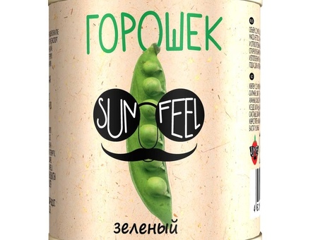 Горошек зелёный SUNFEEL (ч/в 2,4кг) ж/б 4250 мл по оптовым ценам