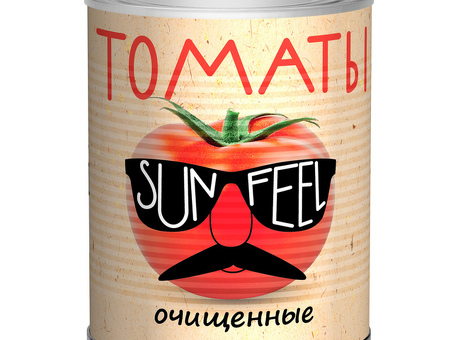 Томаты SUNFEEL очищенные в с/с ж/б ( 800г ) 850 мл по оптовым ценам