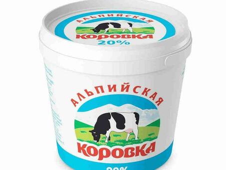 Сметана Продукт 20 % АЛЬПИЙСКАЯ КОРОВКА 5 кг по оптовым ценам