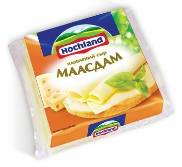 Сыр Маасдам 45% HOCHLAND Ломтики 150 г по оптовым ценам