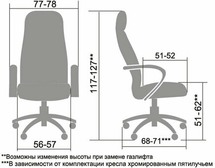 Офисное кресло Метта LK-13Pl-721 (черный)