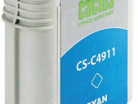 Картридж струйный Cactus CS-C4911 №82 голубой (72 мл) для HP DJ 500/800C (CS-C4911)