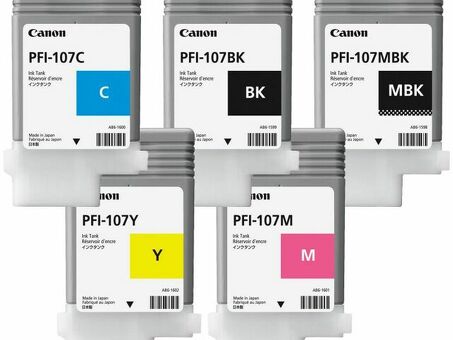 Картридж Canon PFI-107 комплект (MBK,BK,M,C,Y) 5шт х 90мл