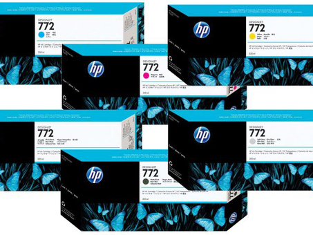 Картридж HP 772 комплект (C, M, Y, pK, mK, Lg) 6tem x300мл