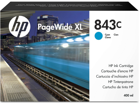 Картридж HP 843C PageWide XL (cyan), 400 мл (C1Q66A)