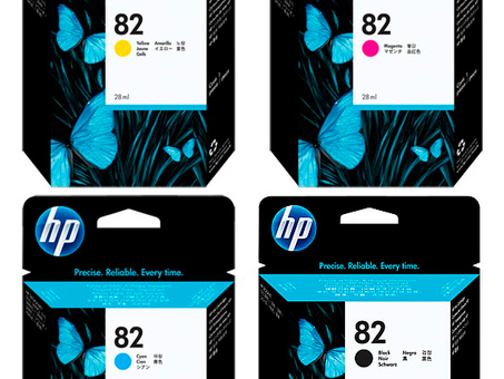 Картридж HP 82 комплект (C,M,Y,K)3 шт x 28 мл, 1 шт x 69 мл