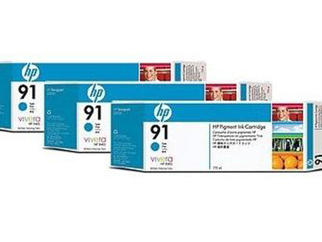 Картридж HP 91 комплект (cyan)3шт x 775мл (C9483A)