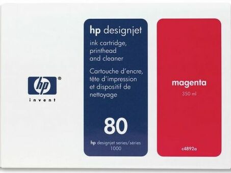 Картридж HP 80 ( magenta ) и печатающая головка , набор ,350 мл (C4892A)