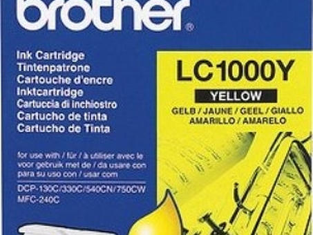 Картридж Brother LC1000Y ( yellow ), 400 стр. (LC1000Y)