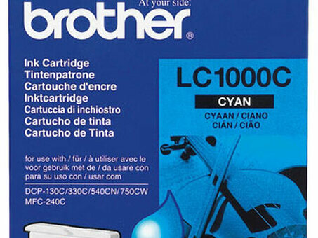 Картридж Brother LC1000C (cyan), 400 стр. (LC1000C)