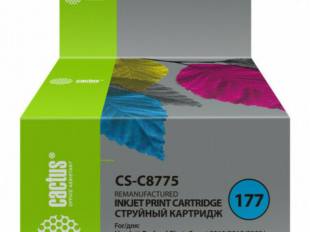 Картридж струйный Кактус CS-C8775 №177 светло-пурпурный (11,4 мл) для HP PS3213/3313/8253/C5183/C6183/C6283/C7183/C7283/C8183/D7163/D7263/D7363/D7463 (CS-C8775)