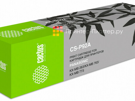 Картридж лазерный Кактус CS-P92A KX-FAT92A7 Black ( 2000стр .) для Panasonic MB263/MB763/MB773 (CS-P92A)