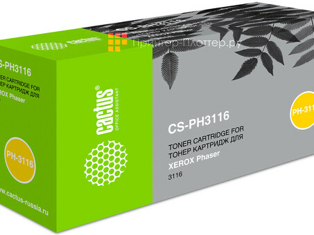 Картридж лазерный Кактус CS-PH3116 109R00748 Черный (3000 σ.) для Phaser Xerox3116 (CS-PH3116)