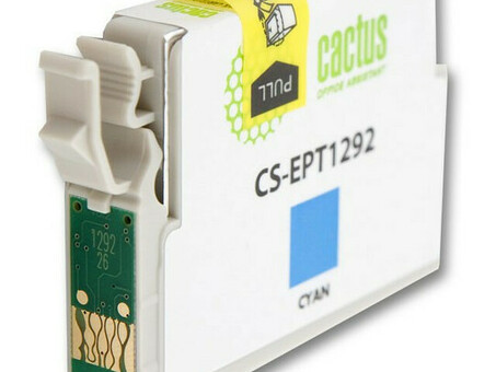 Картридж струйный Cactus CS-EPT1292 голубой ( 10мл ) для Epson B42/BX305/BX305F/BX320/BX525/BX625/SX420/SX425/SX525/SX621 (CS-EPT1292)