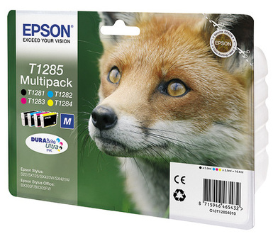 Картридж Epson DURABrite Ultra Ink T1285 комплект (C,M,Y,K) 4шт (C13T12854012, C13T12854010) (C13T12854012)