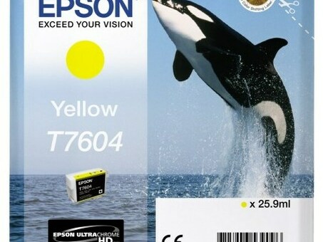 Картридж Epson T7604 ( yellow ), 26 мл (C13T76044010)