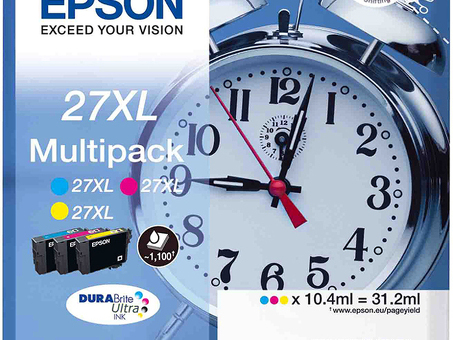 Картридж Epson DURABrite Ultra T2715 комплект (C,M,Y),3шт x 10,4мл (C13T27154022, C13T27154020) (C13T27154022)