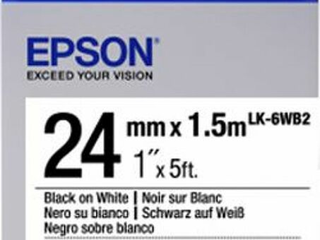 Термотрансферная лента Epson LK-6WB2 (C53S656003)