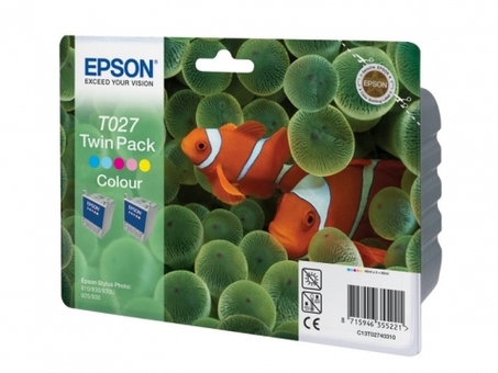 Картридж Epson T027 комплект ( colour ) 2шт (C13T02740310)