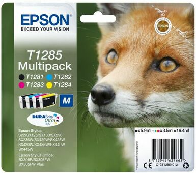 Картридж Epson T1285 комлект (C,M,Y,K) 4шт. 16,4 мл (C13T12854020)