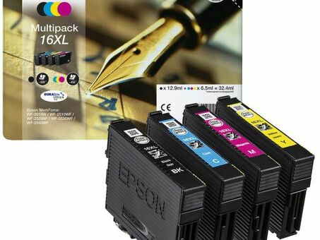 Картридж повышенной емкости Epson 16XL комлект (C,M,Y,K) 4шт.32,4 мл (C13T16364010)