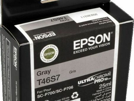 Картридж Epson UltraChrome Pro 10 Ink T46S7 (gray), 25 мл (C13T46S700)