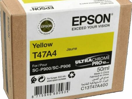 Картридж Epson UltraChrome Pro 10 Ink T47A4 ( yellow ), 50 мл (C13T47A400)