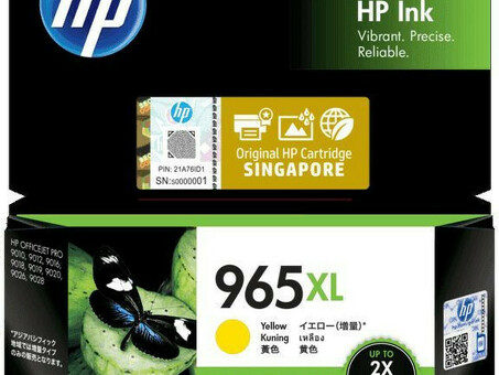 Картридж HP 965XL High Yield Original Ink Cartridge (yellow), 23 мл (3JA83AA)