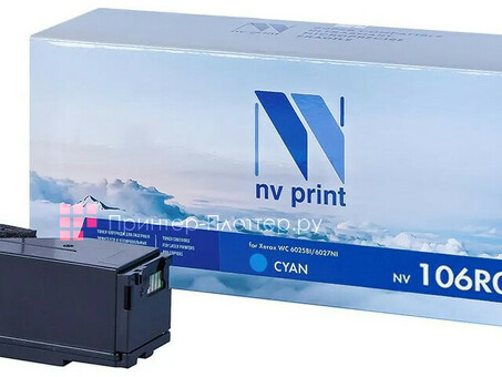 Картридж NVP совместимый NV-106R02760 Cyan для Xerox Phaser 6020/6022/ / WorkCentre 6025/6027 (1000k) (NV-106R02760C)