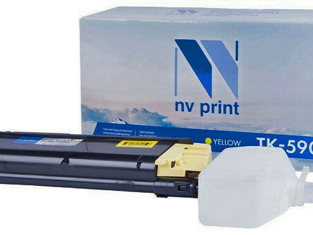 Картридж NVP совместимый NV-TK-590 Yellow для Kyocera FS-C5250DN/ C2026MFP/ C2026MFP+/ C2126MFP/ C2126MFP+/ C2526MFP/ C2626MFP/ Ecosys P6026cdn (5000k) (NV-TK590Y)