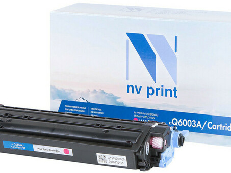 Картридж NVP совместимый NV-Q6003A/NV-707 Magenta универсальные для HP/Canon Color LaserJet 1600/ 2600n/ 2605/ 2605dn/ 2605dtn/ LBP 5000 i-Sensys Laser Shot/ 5103 (2000k) (NV-Q6003A/707M)