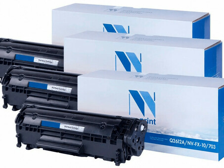 Картридж NVP совместимый NV-Q2612A/NV-FX-10/703-SET3 универсальные для HP/Canon LaserJet 3015/ 3030/ 1012/ 1010/ 1015/ 3020/ 1020/ 1022/ 1022N/ 1022NW/ 1018/ 3050/ 3052/ 3055/ 1018/ 3050Z/ Fax L95/ i-Sensys L100/ L120/ L140/ L160/ MF4150/ 4690/ MF 4010/ 4