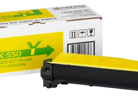 Тонер-картридж Kyocera Toner Kit TK-550Y (yellow), 6000 стр. (1T02HMAEU0)