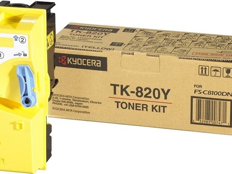 Тонер-картридж Kyocera Toner TK-820Y (yellow) 15000 стр (1T02HPAEU0)