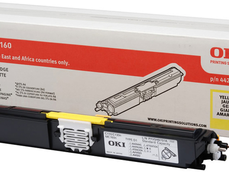 Тонер-картридж OKI TONER-Y-C110/130/MC160-1.5K (yellow) (44250717)