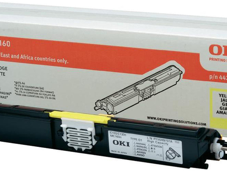 Тонер-картридж OKI TONER-Y-C110/130/MC160-2.5K (yellow) (44250721)