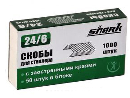 Скобы для степлера Shark 24/6, 1000 шт