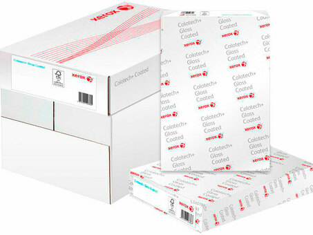 Бумага Xerox Colotech+ Gloss Coated, глянцевая, A4 (210 x 297 мм), 250 г/кв.м (250 листов) (003R90348)