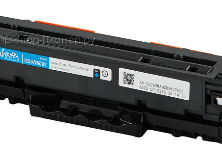 Картридж SAKURA CC531A/CRG718C для HPColor LaserJet CM2320fxiMFP/CM2320nMFP/ CM2320nfMFP/CP2025/CP2025n/CP2025dn/CP2025x,CANON LBP 7200/7200cn/iC MF8330/8350Cdn, голубой, 2800 к. (SACC531A/CRG718C)