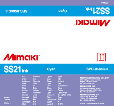 Чернила Mimaki SS21 Solvent Bulk (cyan), 2 л (SPC-0588C-3)