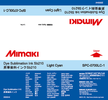 Чернила Mimaki Sb210 Sublimation Ink (light cyan), 2 л (SPC-0700LC-1)