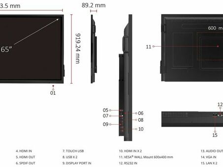 Интерактивная панель ViewSonic ViewBoard IFP6530 (VS17775)