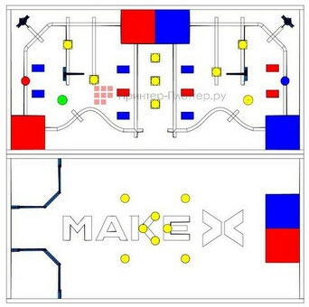 Makeblock соревновательное поле с элементами MakeX 2019 City Guardian Arena ( P1090021)