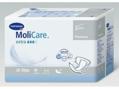 MoliCare Premium soft extra - Воздухопроницаемые подгузники: размер M, 30 шт. 169648