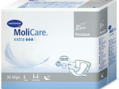 MoliCare Premium soft extra - Воздухопроницаемые подгузники: размер L, 30 шт. (169848)